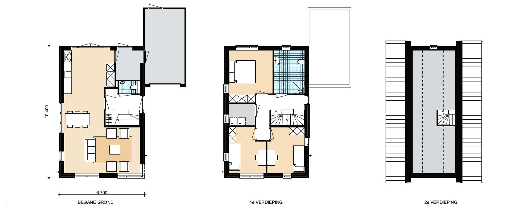 schets ontwerp van een woning